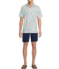 Tommy Bahama IslandZone Costa Wave Positano Palms Short Sleeve Woven Shirt