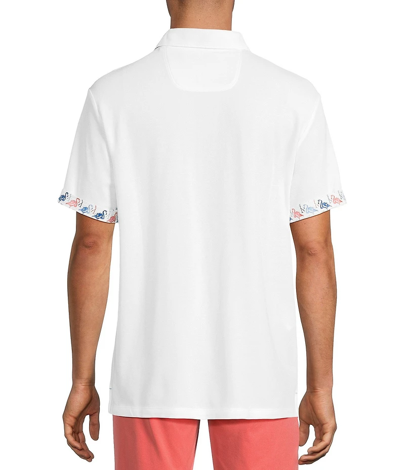 Tommy Bahama IslandZone Flamingo Mingle 5 O 'Clock Short Sleeve Polo Shirt