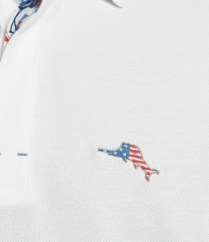 Tommy Bahama IslandZone Flamingo Mingle 5 O 'Clock Short Sleeve Polo Shirt