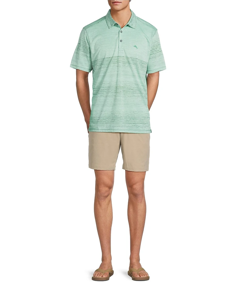 Tommy Bahama IslandZone Sea Island Stripe Short Sleeve Polo Shirt