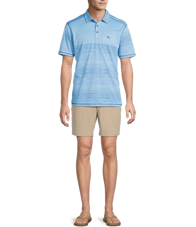 Tommy Bahama IslandZone Sea Island Stripe Short Sleeve Polo Shirt