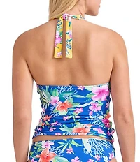 Tommy Bahama Isola Vita Floral Reversible Halterkini Swim Top
