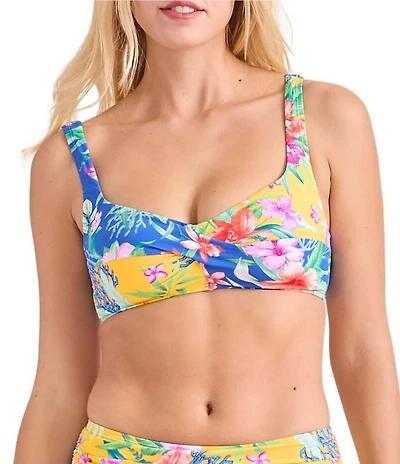 Tommy Bahama Isola Vita Floral Twist Front Swim Top