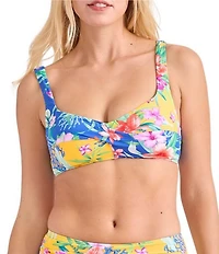 Tommy Bahama Isola Vita Floral Twist Front Swim Top
