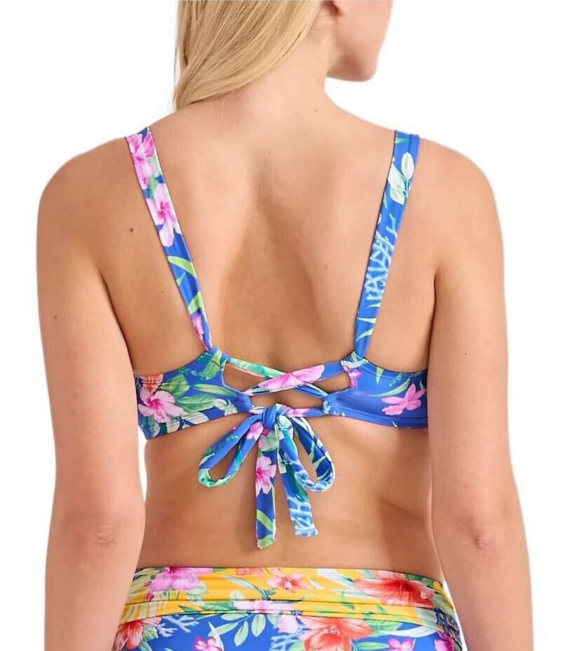 Tommy Bahama Isola Vita Floral Twist Front Swim Top