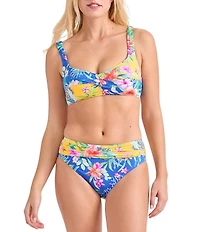 Tommy Bahama Isola Vita Floral Twist Front Swim Top