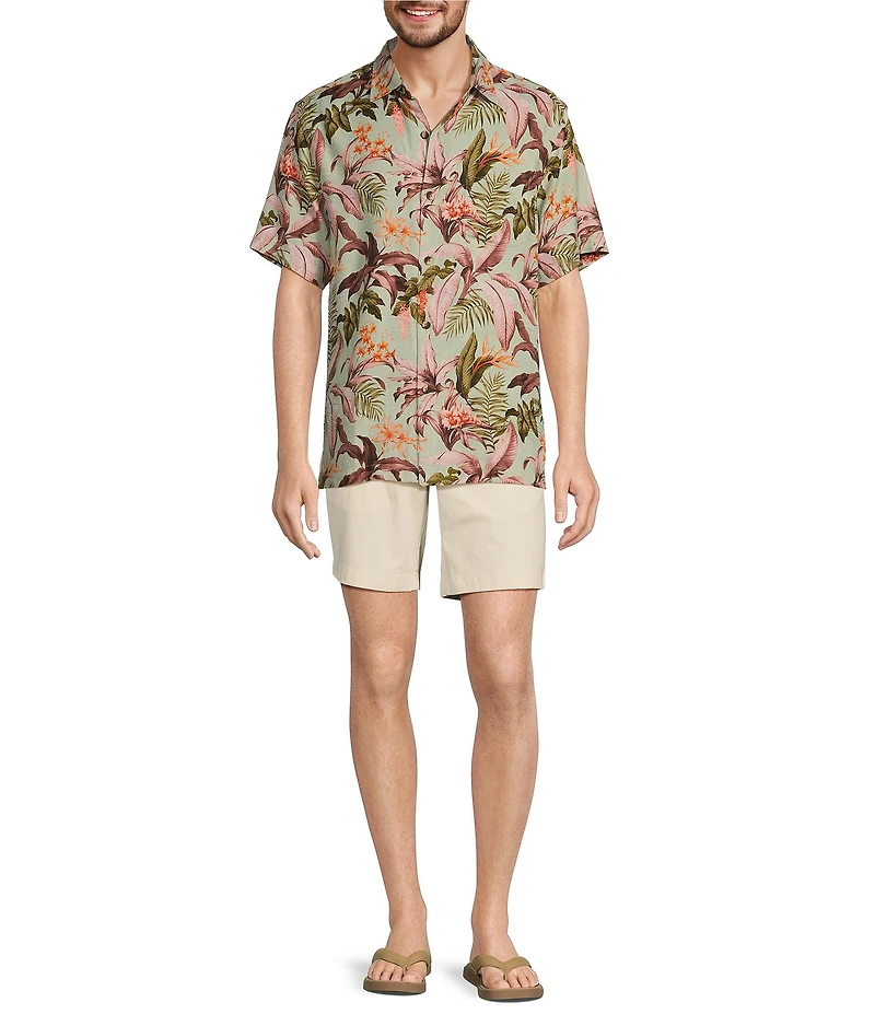 Tommy Bahama Jaded Blooms Short Sleeve Woven Shirt