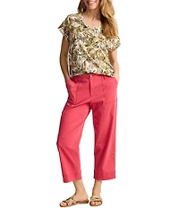 Tommy Bahama Kauai Hidden Coast Palm Print V-Neck Short Sleeve Tee
