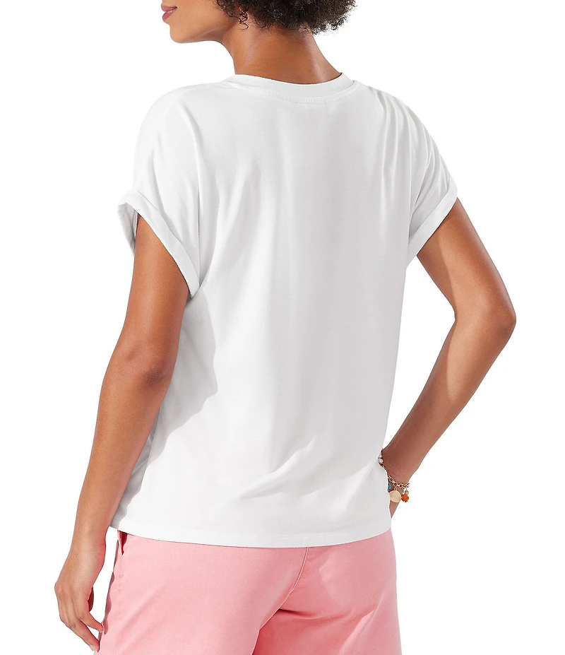 Tommy Bahama Kauai Soft Stretch Knit Jersey V-Neck Short Sleeve T-Shirt