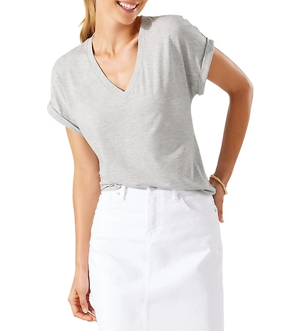 Tommy Bahama Kauai Soft Stretch Knit Jersey V-Neck Short Sleeve T-Shirt