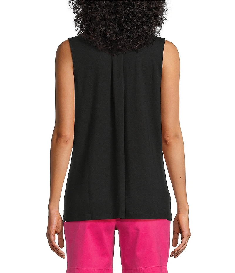 Tommy Bahama Kauai Solid Jersey Pleating V-Neck Sleeveless Tank