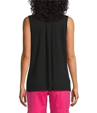 Tommy Bahama Kauai Solid Jersey Pleating V-Neck Sleeveless Tank