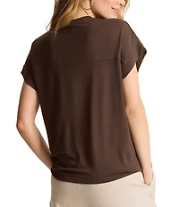 Tommy Bahama Kauai Solid Stretch Jersey V-Neck Short Sleeves Relaxed Fit T-Shirt