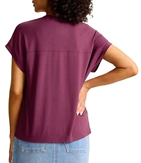 Tommy Bahama Kauai Solid Stretch Jersey V-Neck Short Sleeves Relaxed Fit T-Shirt