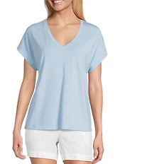 Tommy Bahama Kauai Solid Stretch Jersey V-Neck Short Sleeves Relaxed Fit T-Shirt