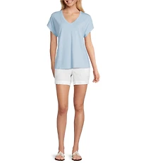 Tommy Bahama Kauai Solid Stretch Jersey V-Neck Short Sleeves Relaxed Fit T-Shirt