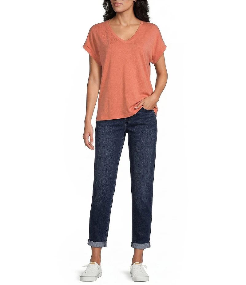 Tommy Bahama Kauai Solid Stretch Jersey V-Neck Short Sleeves Relaxed Fit T-Shirt