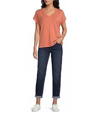 Tommy Bahama Kauai Solid Stretch Jersey V-Neck Short Sleeves Relaxed Fit T-Shirt