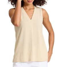 Tommy Bahama Kauai Tranquil Sea Jersey Stripe V-Neck Sleeveless Tank