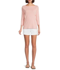 Tommy Bahama Knit Ashby Isles Boat Neck 3/4 Sleeve Tee