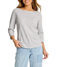 Tommy Bahama Knit Ashby Isles Boat Neck 3/4 Sleeve Tee