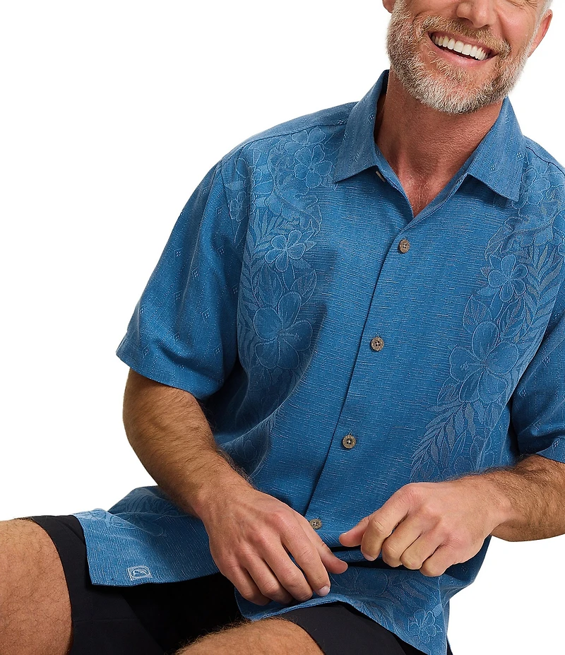 Tommy Bahama Kona Luxe Border Short Sleeve Woven Shirt