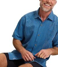 Tommy Bahama Kona Luxe Border Short Sleeve Woven Shirt