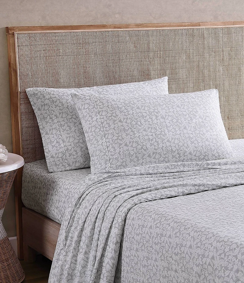 Tommy Bahama Koya Bay Grey Cool Zone Cotton Percale Sheet Set
