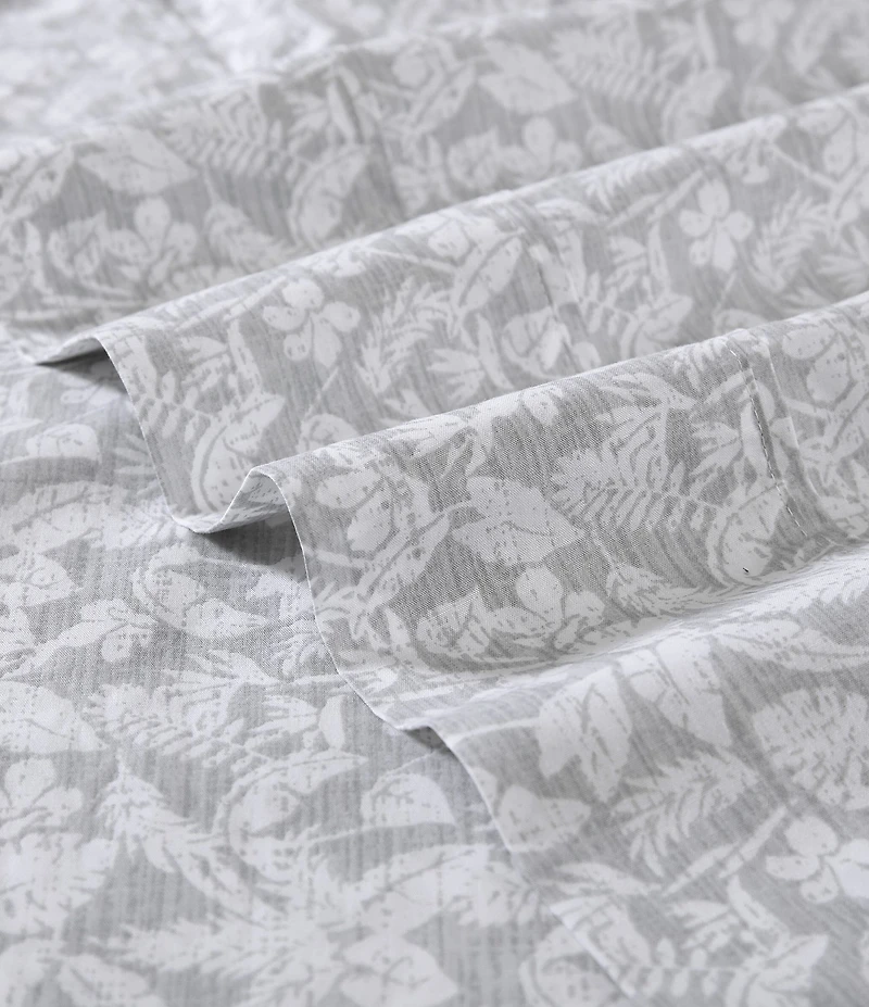 Tommy Bahama Koya Bay Grey Cool Zone Cotton Percale Sheet Set