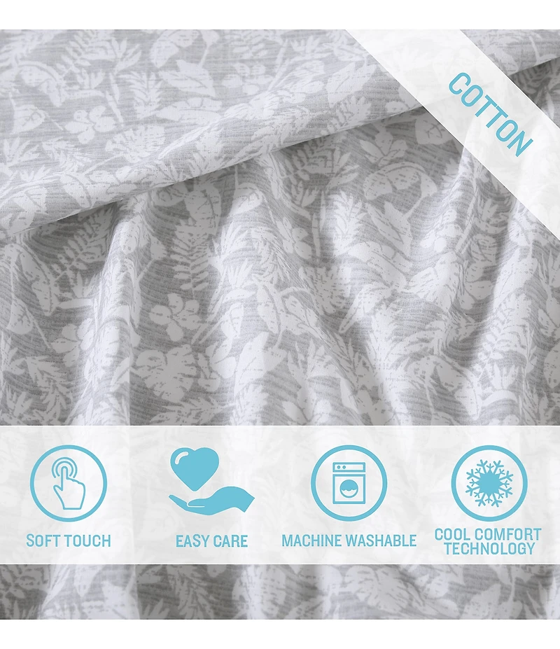 Tommy Bahama Koya Bay Grey Cool Zone Cotton Percale Sheet Set