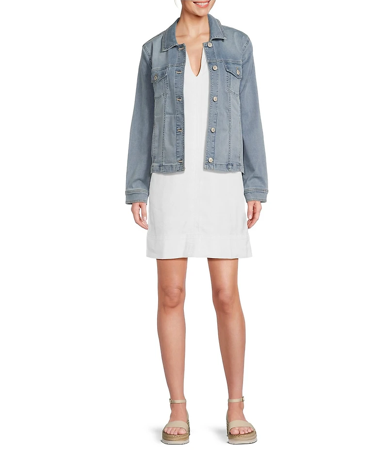 Tommy Bahama Leila Point Collar Long Sleeve Denim Jacket