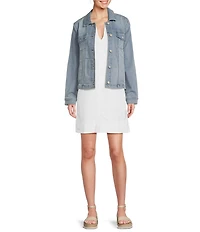 Tommy Bahama Leila Point Collar Long Sleeve Denim Jacket