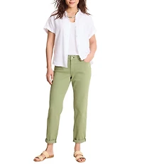 Tommy Bahama Leila Sunwashed Twill Mid Rise Ankle Length Boyfriend Jeans