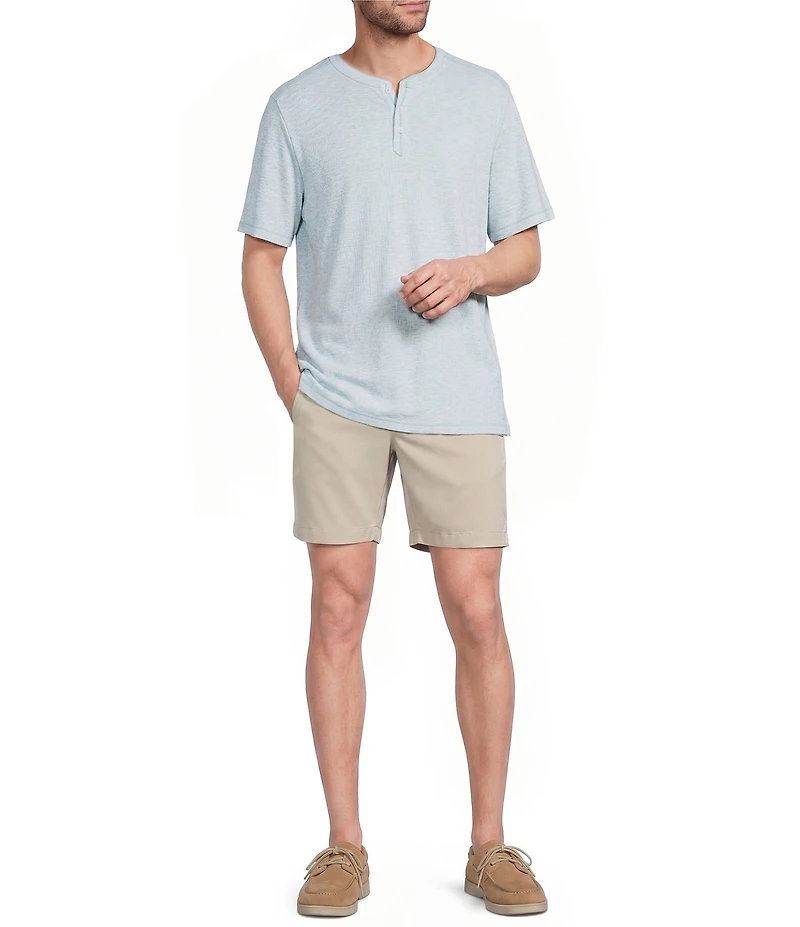 Tommy Bahama Lido Linen Short Sleeve Henley Button Front Shirt