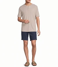 Tommy Bahama Lido Linen Short Sleeve Henley Button Front Shirt
