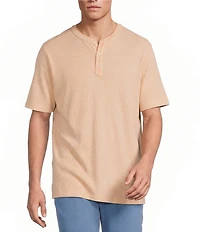 Tommy Bahama Lido Linen Short Sleeve Henley Button Front Shirt