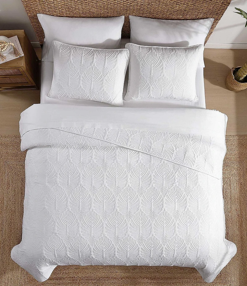 Tommy Bahama Line Palm Cotton Reversible Quilt Mini Set
