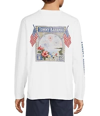 Tommy Bahama Long May It Wave American Flag Long Sleeve T-Shirt