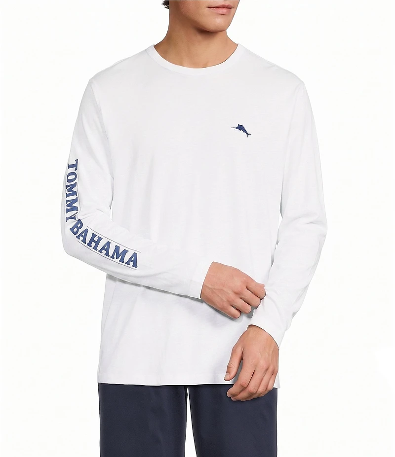 Tommy Bahama Long May It Wave American Flag Long Sleeve T-Shirt