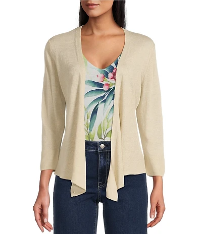 Tommy Bahama Open Front 3/4 Sleeve Cardigan