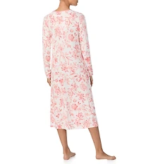 Tommy Bahama Long Sleeve Round Neck Knit Floral Print Long Lounger
