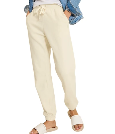 Tommy Bahama Marina Del Mar Brush Back Fleece Wide Leg Drawstring Front Joggers