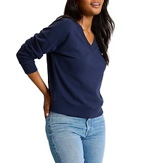 Tommy Bahama Marina Del Mar Coordinating V-Neck Long Sleeve Sweatshirt