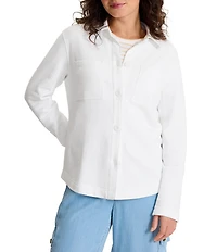 Tommy Bahama Marina Del Mar Cotton Point Collar Long Sleeve Shirt Jacket