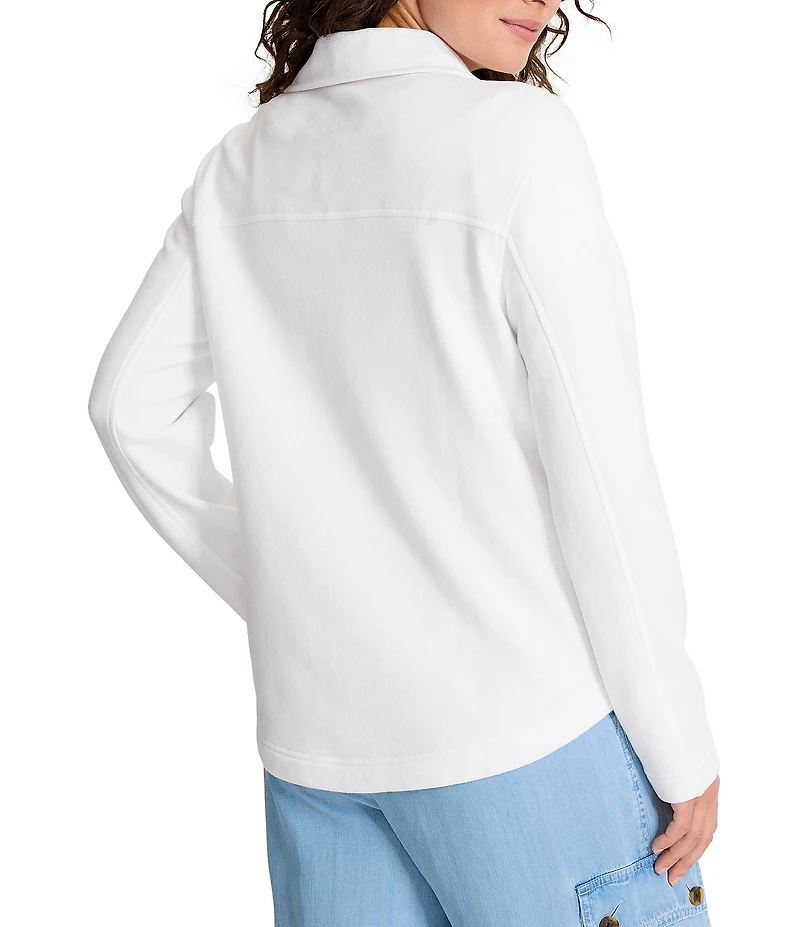 Tommy Bahama Marina Del Mar Cotton Point Collar Long Sleeve Shirt Jacket