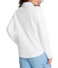 Tommy Bahama Marina Del Mar Cotton Point Collar Long Sleeve Shirt Jacket