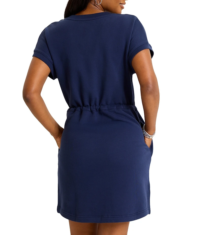 Tommy Bahama Marina Del Mar Cotton V-Neck Short Sleeve Shift Dress