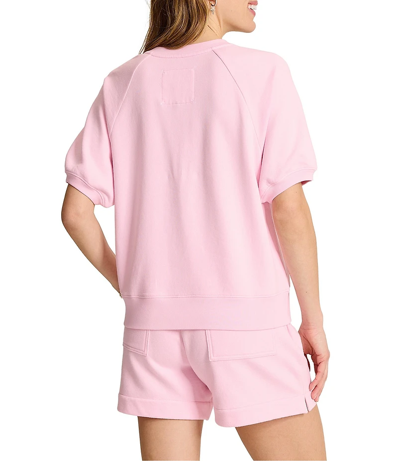 Tommy Bahama Marina Del Mar Henley Collar Short Sleeve Sweatshirt