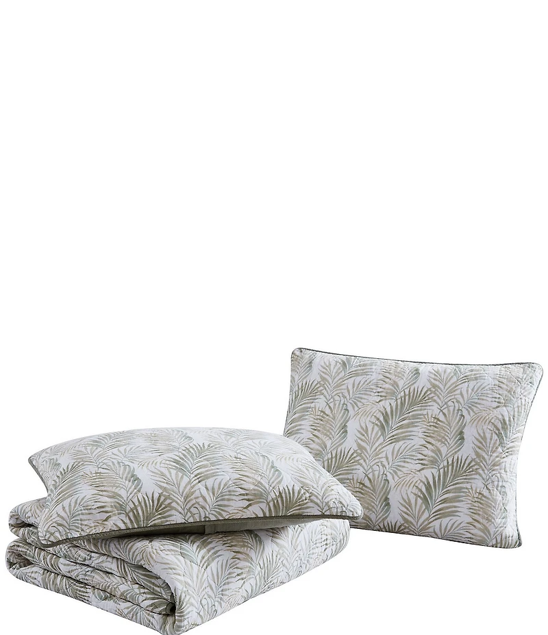 Tommy Bahama Maui Palm Printed Cotton Reversible Quilt Mini Set