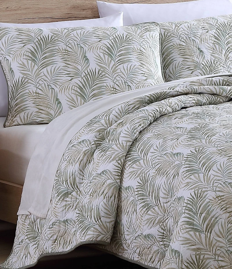 Tommy Bahama Maui Palm Printed Cotton Reversible Quilt Mini Set